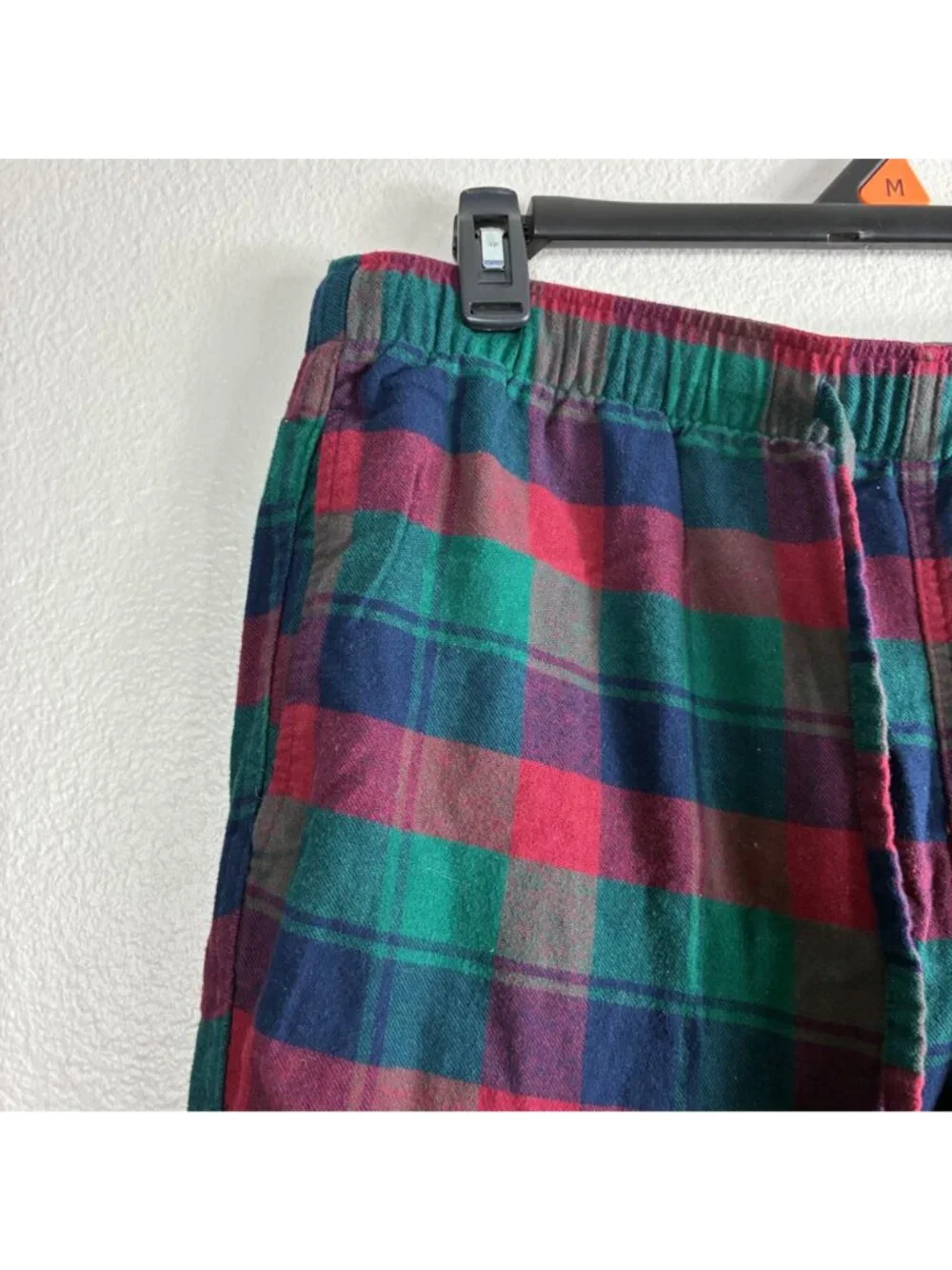 J. Crew Mens’ Flannel Pajama Pant Dark Wine Navy Sz L Cozy Sleep